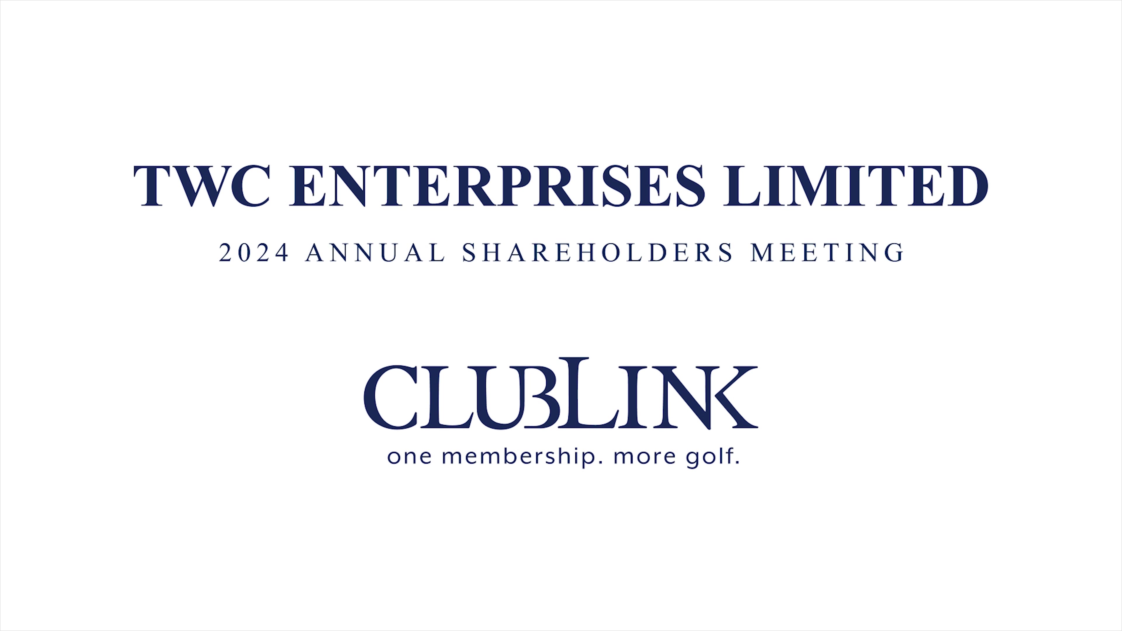 2024 Annual Shareholder Meeting Video